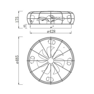 TRONDHEIM PLAFONIERA CON VENTILATORE CON TELECOMANDO 3 FINITURE ATTACCO 4XE27 RL - Cristalensi Shop Online