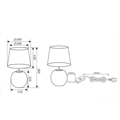 SOPHIA LAMPADA DA TAVOLO CLASSICA IN CERAMICA ORO CON PARALUME IN TESSUTO 5 COLORI ATTACCO E14 RL - Cristalensi Shop Online