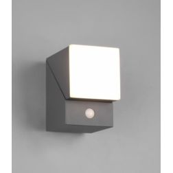 AVON APPLIQUE ORIENTABILE IP54 CON SENSORE CREPUSCOLARE E DI MOVIMENTO ANTRACITE LED 6W LUCE 3000K TRIO LIGHTING - Cristalensi S 2