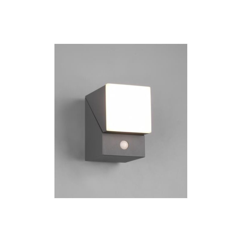 AVON APPLIQUE ORIENTABILE IP54 CON SENSORE CREPUSCOLARE E DI MOVIMENTO ANTRACITE LED 6W LUCE 3000K TRIO LIGHTING - Cristalensi S