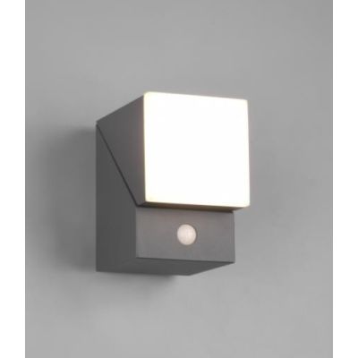 AVON APPLIQUE ORIENTABILE IP54 CON SENSORE CREPUSCOLARE E DI MOVIMENTO ANTRACITE LED 6W LUCE 3000K TRIO LIGHTING - Cristalensi S