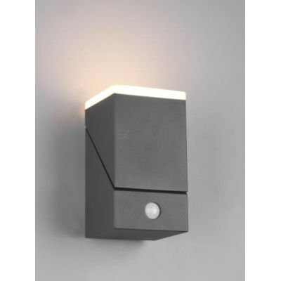 AVON APPLIQUE ORIENTABILE IP54 CON SENSORE CREPUSCOLARE E DI MOVIMENTO ANTRACITE LED 6W LUCE 3000K TRIO LIGHTING - Cristalensi S