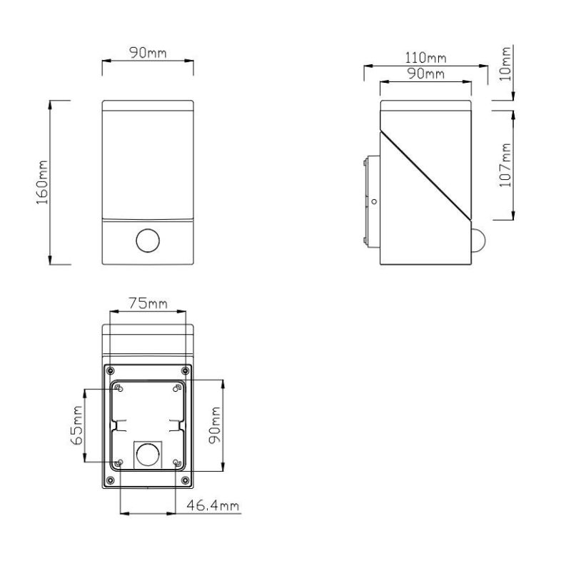 AVON APPLIQUE ORIENTABILE IP54 CON SENSORE CREPUSCOLARE E DI MOVIMENTO ANTRACITE LED 6W LUCE 3000K TRIO LIGHTING - Cristalensi S