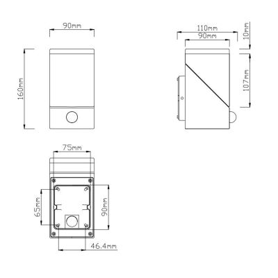 AVON APPLIQUE ORIENTABILE IP54 CON SENSORE CREPUSCOLARE E DI MOVIMENTO ANTRACITE LED 6W LUCE 3000K TRIO LIGHTING - Cristalensi S