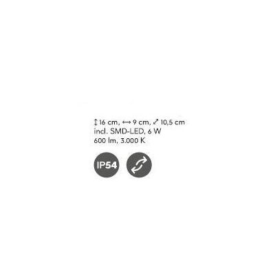 AVON APPLIQUE DA ESTERNO ORIENTABILE IP54 LED 6W LUCE 3000K DESIGN MODERNO TRIO LIGHTING - Cristalensi Shop Online