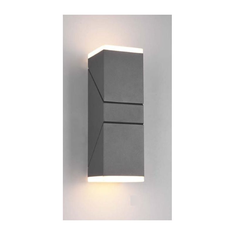 AVON APPLIQUE 2 LUCI DA ESTERNO ORIENTABILE IP54 ANTRACITE LED 12W LUCE MODERNA TRIO LIGHTING - Cristalensi Shop Online