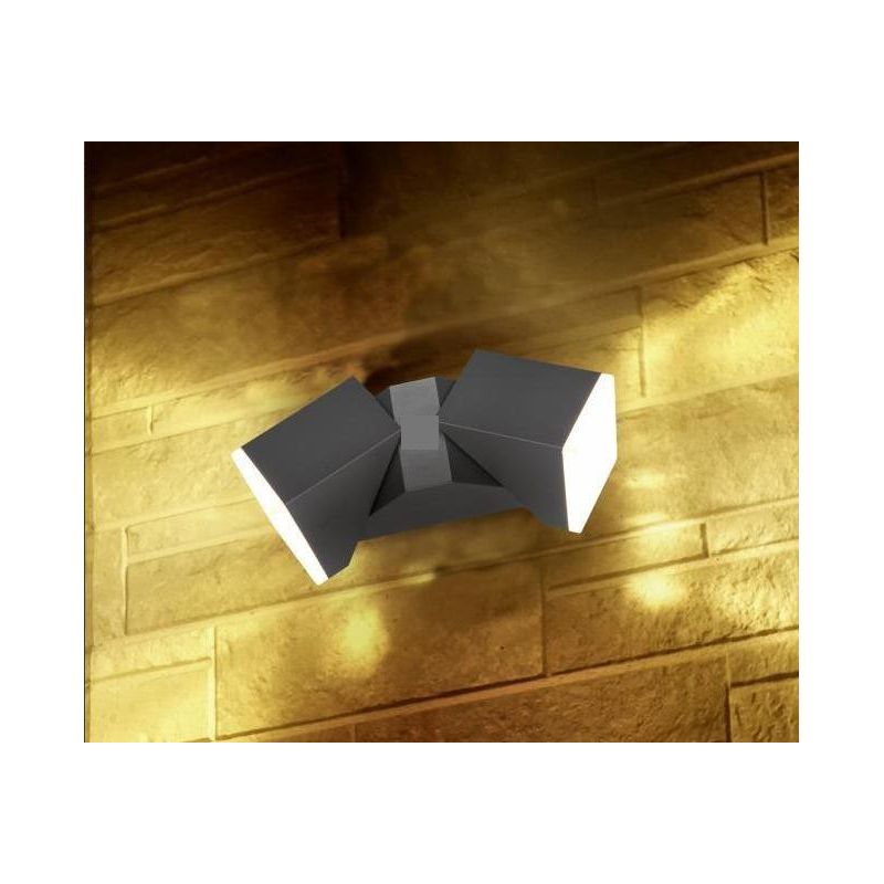 AVON APPLIQUE 2 LUCI DA ESTERNO ORIENTABILE IP54 ANTRACITE LED 12W LUCE MODERNA TRIO LIGHTING - Cristalensi Shop Online