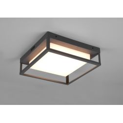 WITHAM PLAFONIERA MODERNA 30X30 LED 14W LUCE 2300,3000,4000K DA ESTERNO IP54 ANTRACITE TRIO LIGHTING - Cristalensi Shop Online