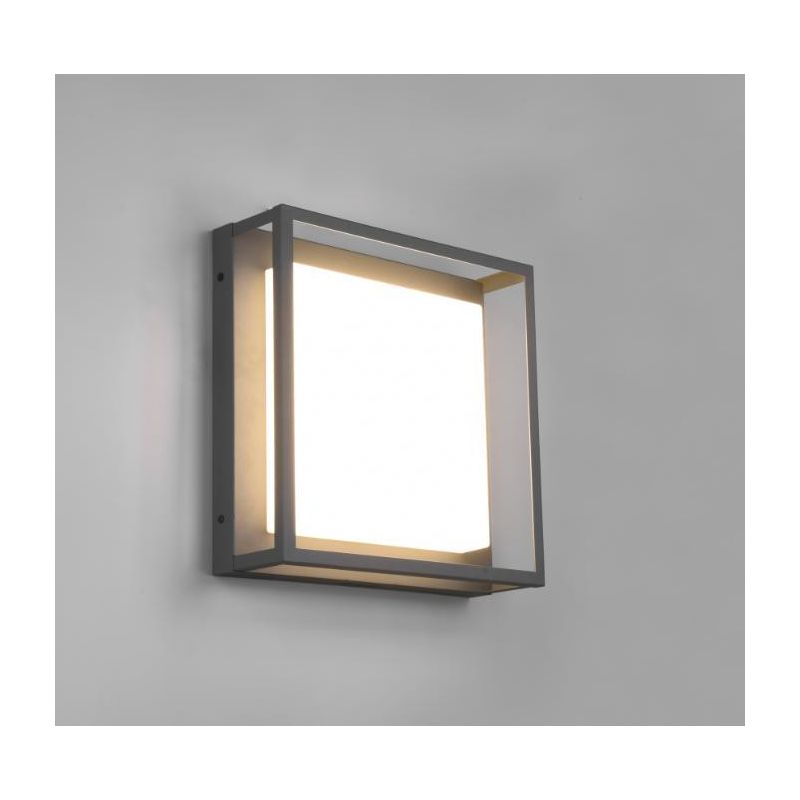 WITHAM PLAFONIERA MODERNA 30X30 LED 14W LUCE 2300,3000,4000K DA ESTERNO IP54 ANTRACITE TRIO LIGHTING - Cristalensi Shop Online