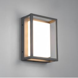 WITHAM APPLIQUE MODERNA LED 10,5W LUCE 2300,3000,4000K DA ESTERNO IP54 ANTRACITE TRIO LIGHTING - Cristalensi Shop Online