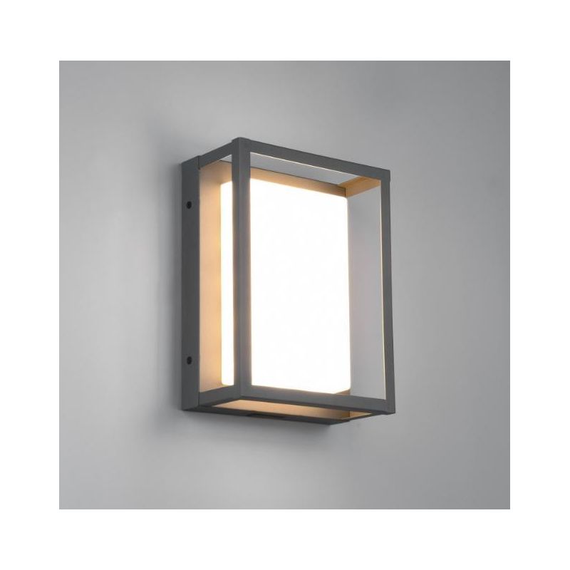 WITHAM APPLIQUE MODERNA LED 10,5W LUCE 2300,3000,4000K DA ESTERNO IP54 ANTRACITE TRIO LIGHTING - Cristalensi Shop Online