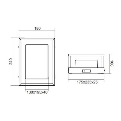 WITHAM APPLIQUE MODERNA LED 10,5W LUCE 2300,3000,4000K DA ESTERNO IP54 ANTRACITE TRIO LIGHTING - Cristalensi Shop Online