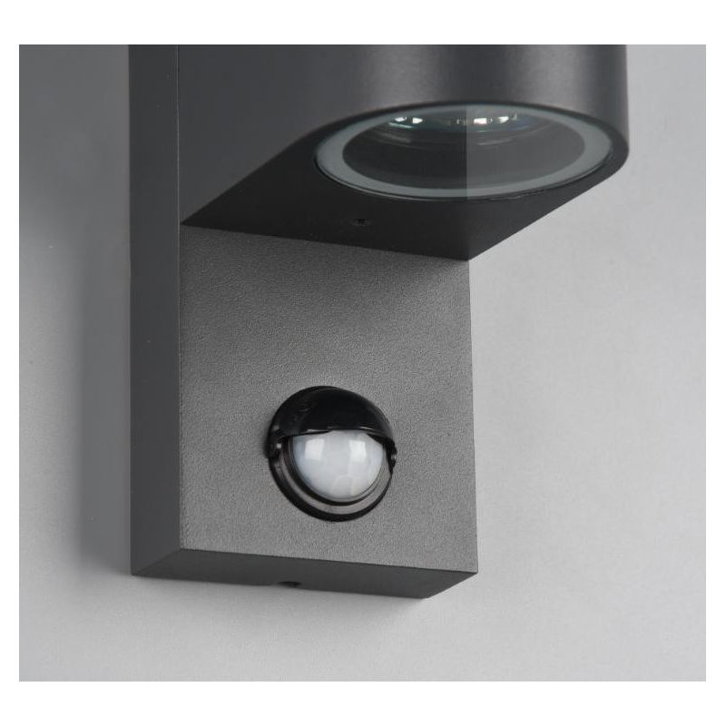 ROYA APPLIQUE DA ESTERNI IP44 SENSORE DI MOVIMENTO ANTRACITE ATTACCO GU10 TRIO LIGHTING - Cristalensi Shop Online