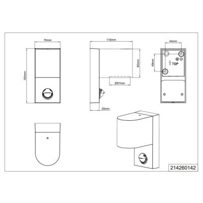 ROYA APPLIQUE DA ESTERNI IP44 SENSORE DI MOVIMENTO ANTRACITE ATTACCO GU10 TRIO LIGHTING - Cristalensi Shop Online