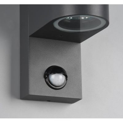 ROYA APPLIQUE DA ESTERNI IP44 CON SENSORE DI MOVIMENTO ANTRACITE ATTACCO 2XGU10 TRIO LIGHTING - Cristalensi Shop Online
