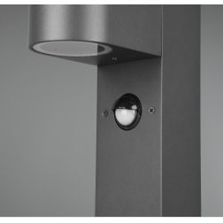 ROYA PALETTO MODERNO H50 PER ESTERNI CON SENSORE DI MOVIMENTO ANTRACITE ATTACCO GU10 TRIO LIGHTING - Cristalensi Shop Online 2