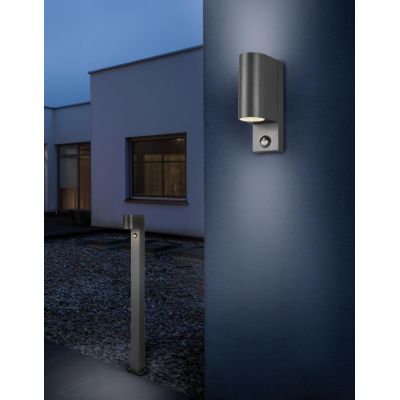 ROYA PALO MODERNO H100 PER ESTERNI CON SENSORE DI MOVIMENTO ANTRACITE ATTACCO GU10 TRIO LIGHTING - Cristalensi Shop Online