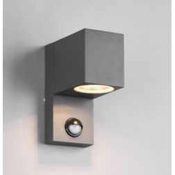 ROYA APPLIQUE CUBO DA ESTERNI IP44 SENSORE DI MOVIMENTO ANTRACITE ATTACCO GU10 TRIO LIGHTING - Cristalensi Shop Online