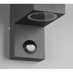 ROYA APPLIQUE CUBO DA ESTERNI IP44 SENSORE DI MOVIMENTO ANTRACITE ATTACCO GU10 TRIO LIGHTING - Cristalensi Shop Online 2