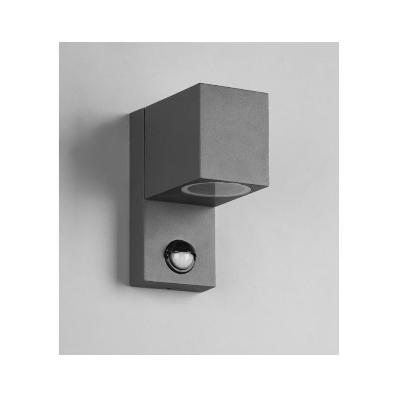 ROYA APPLIQUE CUBO DA ESTERNI IP44 SENSORE DI MOVIMENTO ANTRACITE ATTACCO GU10 TRIO LIGHTING - Cristalensi Shop Online