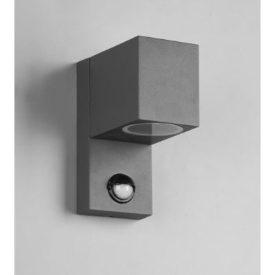 ROYA APPLIQUE CUBO DA ESTERNI IP44 SENSORE DI MOVIMENTO ANTRACITE ATTACCO GU10 TRIO LIGHTING - Cristalensi Shop Online