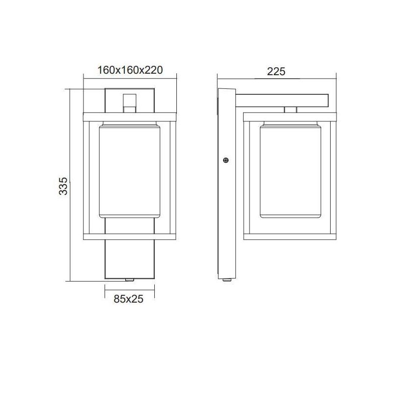LUNGA APPLIQUE DA ESTERNO CON SENSORE CREPUSCOLARE IP44 ANTRACITE TRIO LIGHTING - Cristalensi Shop Online