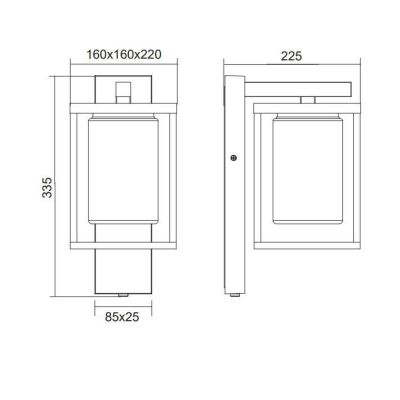 LUNGA APPLIQUE DA ESTERNO CON SENSORE CREPUSCOLARE IP44 ANTRACITE TRIO LIGHTING - Cristalensi Shop Online