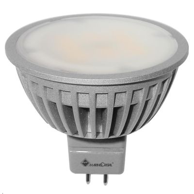 LAMPADINA ATTACCO GU5,3 LED 6W LUCE 3000K O 4200K VETRO SATINATO MM 50X48 Marino Cristal - Cristalensi Shop Online