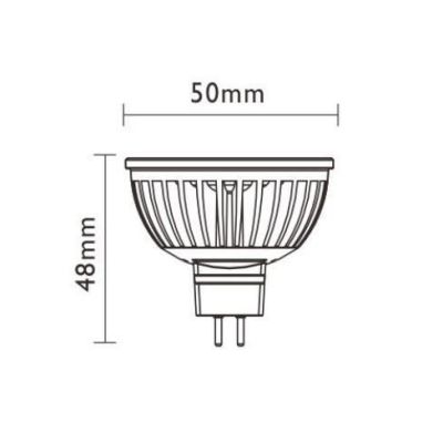 LAMPADINA ATTACCO GU5,3 LED 6W LUCE 3000K O 4200K VETRO SATINATO MM 50X48 Marino Cristal - Cristalensi Shop Online