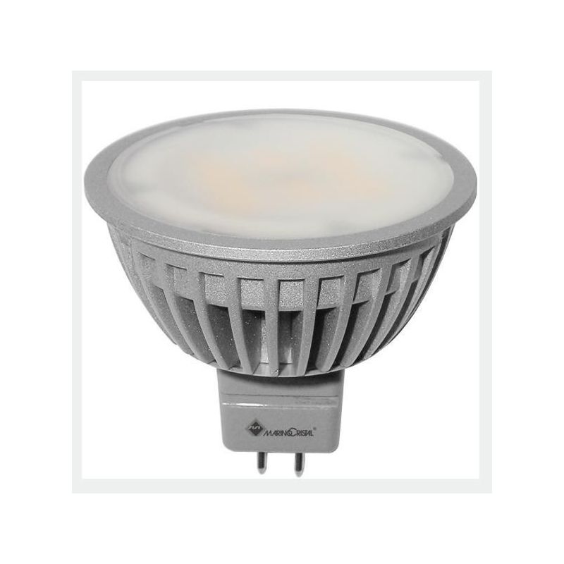 LAMPADINA ATTACCO GU5,3 LED 6W LUCE 3000K O 4200K VETRO SATINATO MM 50X48 Marino Cristal - Cristalensi Shop Online