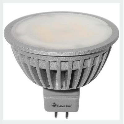LAMPADINA ATTACCO GU5,3 LED 6W LUCE 3000K O 4200K VETRO SATINATO MM 50X48 Marino Cristal - Cristalensi Shop Online