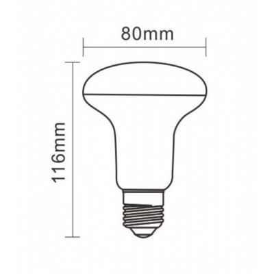 LAMPADINA ATTACCO E27 LED 9W LUCE 3000K MM 80x116 ALTA EFFICIENZA Marino Cristal - Cristalensi Shop Online
