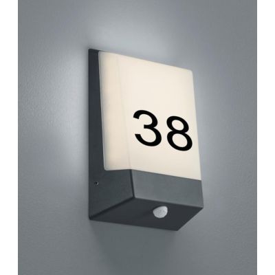 KASAI APPLIQUE DA ESTERNO IP54 LED 9W LUCE 3000K ANTRACITE SENSORE CREPUSCOLARE TRIO LIGHTING - Cristalensi Shop Online