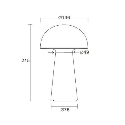 LENNON LAMPADA A BATTERIA RICARICABILE LED 2W LUCE 3000K IP44 SENSORE TOUCH E PORTA USB RL - Cristalensi Shop Online