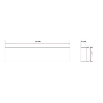 902 APPLIQUE RETTANGOLARE MEDIO IN METALLO BIANCO O NERO LED 24W LUCE 3000K O 4000K ISYLUCE ISYLUCE - Cristalensi Shop Online