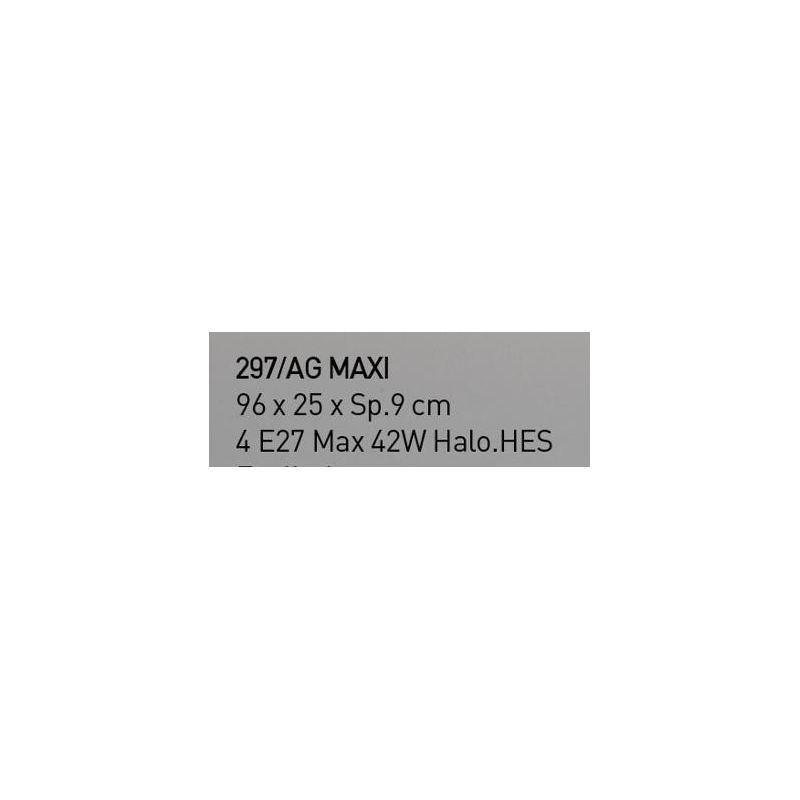 MANHATTAN APPLIQUE MAXI 96X25 IN VETRO DECORO FOGLIA ORO,RAME O ARGENTO MADE IN ITALY Familamp - Cristalensi Shop Online
