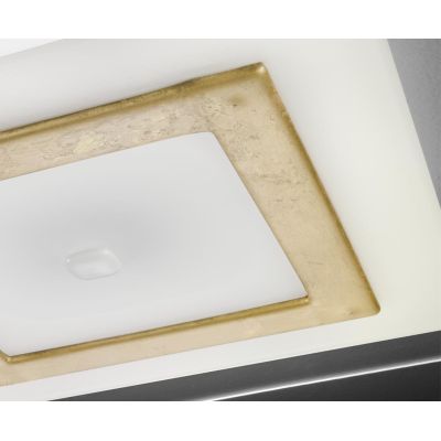 SQUARE APPLIQUE MODERNA IN VETRO CM 45X20 CON DECORO IN 5 COLORI MADE IN ITALY Familamp - Cristalensi Shop Online