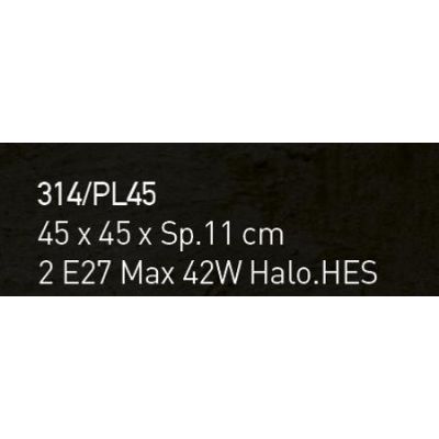 SAHARA PLAFONIERA CM 45x45 IN VETRO DECORO FOGLIA ORO O ARGENTO CLASSICA MADE IN ITALY Familamp - Cristalensi Shop Online