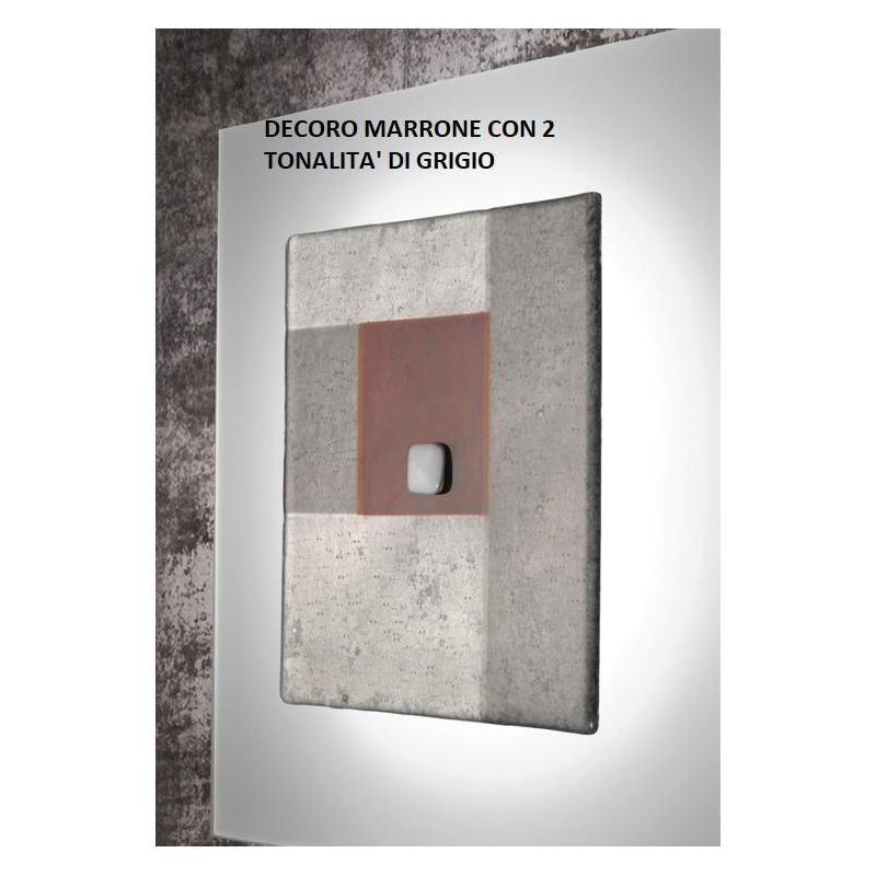 JUPITER PLAFONIERA CM 48X48 MODERNA IN VETRO DECORATO PRODOTTO MADE IN ITALY Familamp - Cristalensi Shop Online