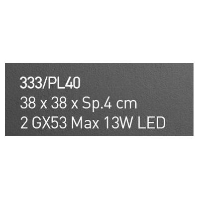 RIALTO PLAFONIERA MODERNA CM 38X38 IN VETRO FUSO CON MIX DI COLORI MADE IN ITALY Familamp - Cristalensi Shop Online