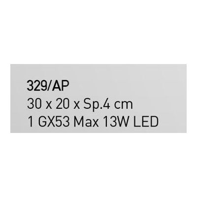 LUCIS APPLIQUE PICCOLA 30x20 IN VETRO LAVORATO A MANO 7 COLORAZIONI ATTACCO GX53 MADE IN ITALY Familamp - Cristalensi Shop Onlin