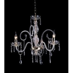 MARIA TERESA 3 LUCI LAMPADARIO IN VETRO CON PENDAGLERIA IN CRISTALLO ONDALUCE CICIRIELLO - Cristalensi Shop Online 2