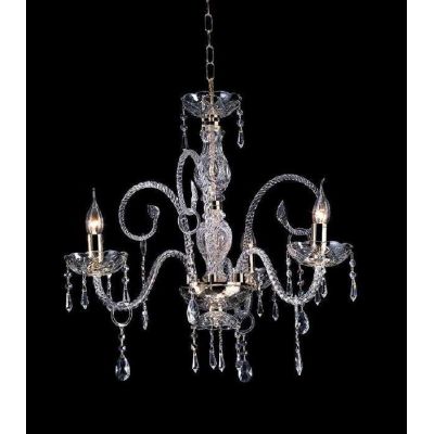 MARIA TERESA 3 LUCI LAMPADARIO IN VETRO CON PENDAGLERIA IN CRISTALLO ONDALUCE CICIRIELLO - Cristalensi Shop Online