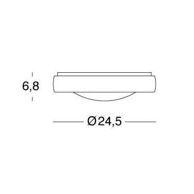 LOFT PLAFONIERA APPLIQUE MEDIA IN DUE COLORI A LED INTEGRATO SOSTITUIBILE IP65 Sovil - Cristalensi Shop Online