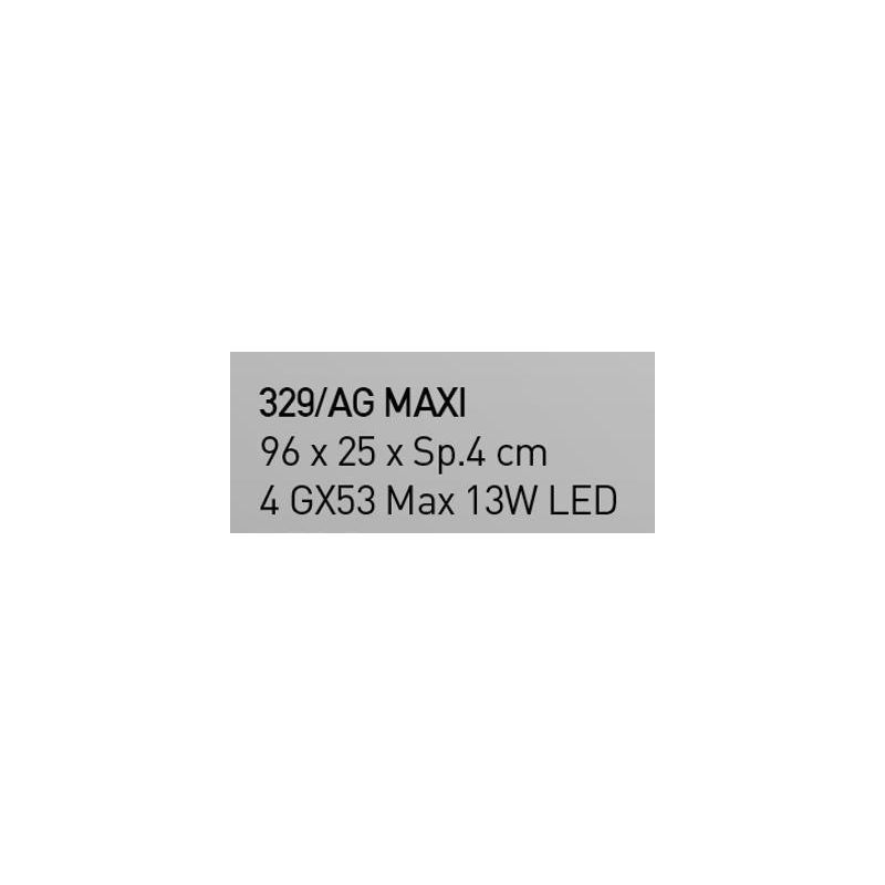 LUCIS APPLIQUE MAXI 96X25 IN VETRO LAVORATO A MANO 7 COLORAZIONI ATTACCO GX53 MADE IN ITALY Familamp - Cristalensi Shop Online