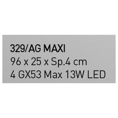 LUCIS APPLIQUE MAXI 96X25 IN VETRO LAVORATO A MANO 7 COLORAZIONI ATTACCO GX53 MADE IN ITALY Familamp - Cristalensi Shop Online
