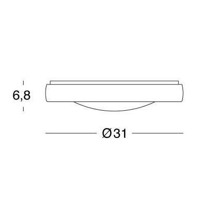 LOFT PLAFONIERA APPLIQUE GRANDE IN DUE COLORI A LED INTEGRATO SOSTITUIBILE IP65 Sovil - Cristalensi Shop Online