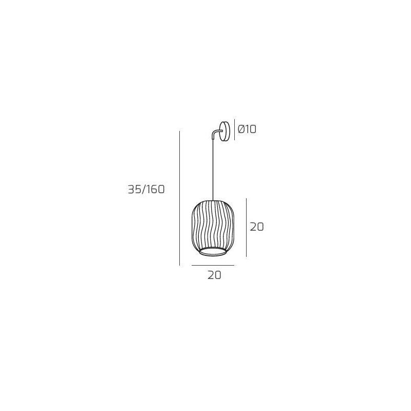 TENDER APPLIQUE PENDENTE IN METALLO CON DIFFUSORE IN VETRO IN 6 FINITURE COLORE Top Light Illuminazione - Cristalensi Shop Onlin