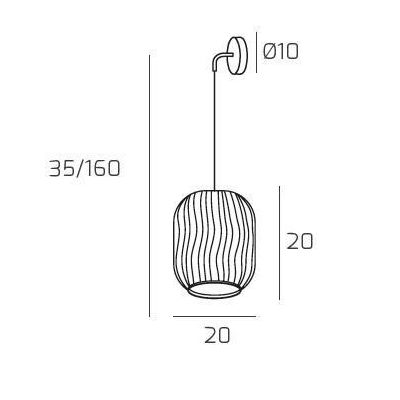 TENDER APPLIQUE PENDENTE IN METALLO CON DIFFUSORE IN VETRO IN 6 FINITURE COLORE Top Light Illuminazione - Cristalensi Shop Onlin