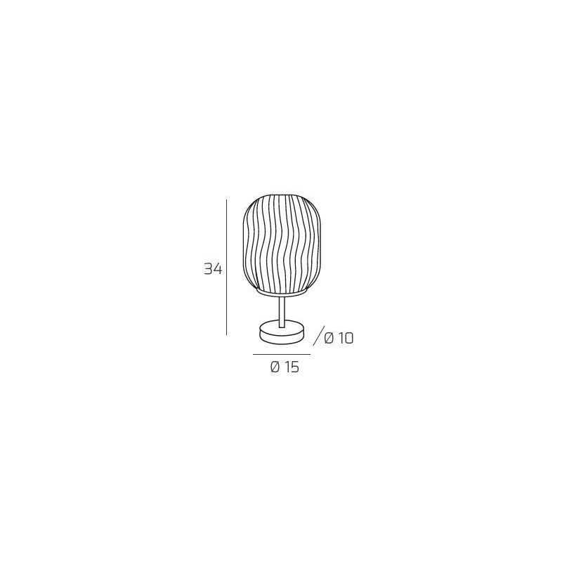 TENDER LUMETTO DA TAVOLA IN METALLO CON DIFFUSORE IN VETRO IN 6 FINITURE COLORE Top Light Illuminazione - Cristalensi Shop Onlin